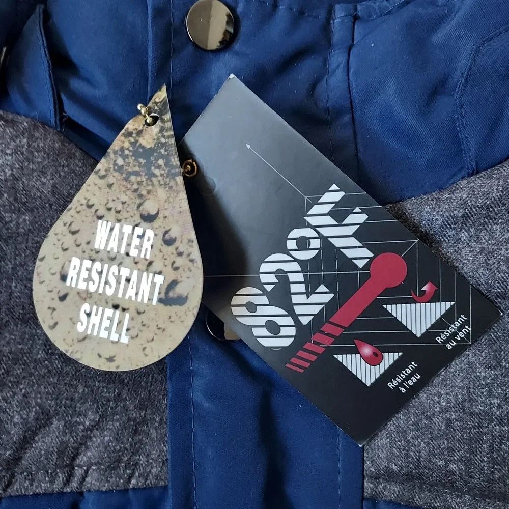82 DEGREES FAHRENHEIT Men's Size Medium Hooded Waterproof Navy Blue‎ Jacket